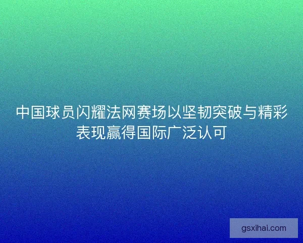 中国球员闪耀法网赛场以坚韧突破与精彩表现赢得国际广泛认可 中国球员闪耀法网赛场以坚韧突破与精彩表现赢得国际广泛认可